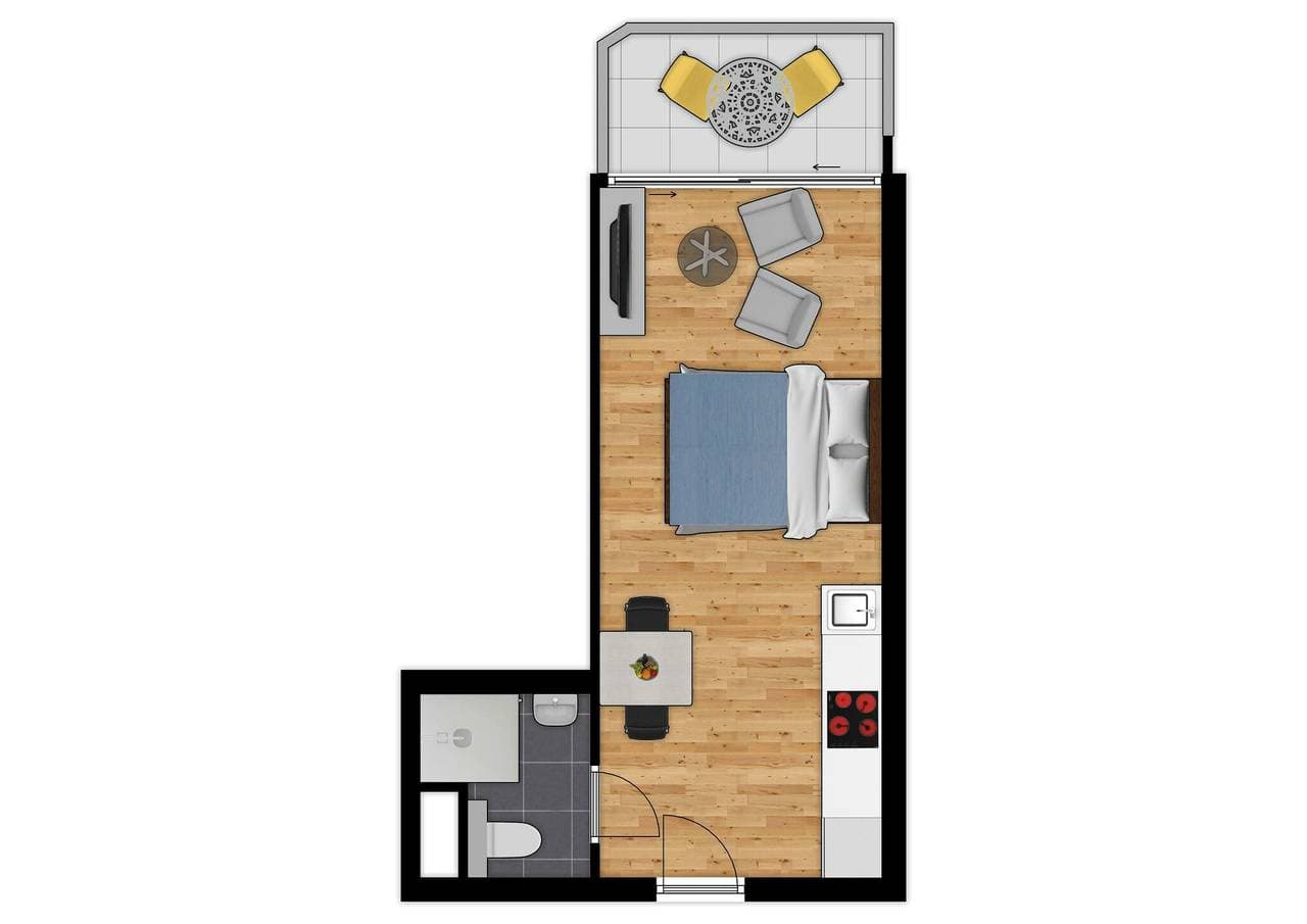 Foto 11 von 20: Holiday Suites Blankenberge — Studio mi Stadtblick | 2 Personen