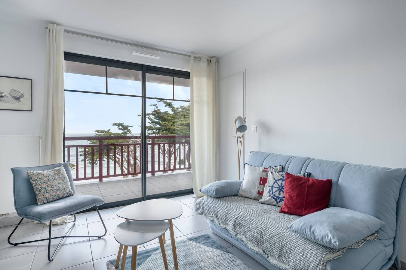 50m Strand, Wohnung mit Meerblick für 2 1
