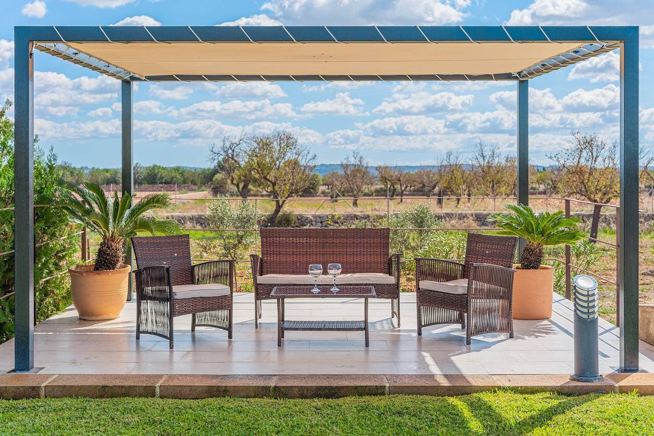 Foto 4 von 25: Ferienhaus "El Rafal de Son Alberti" mit Bergblick, Klimaanlage und Pool
