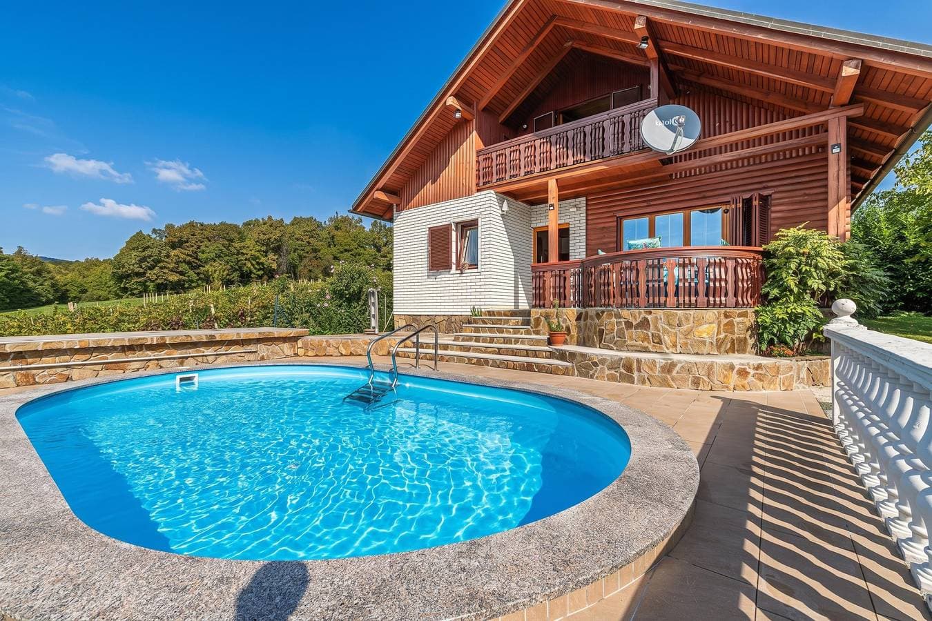 Pool Chalet Adonis w/ Panoramic Views 1
