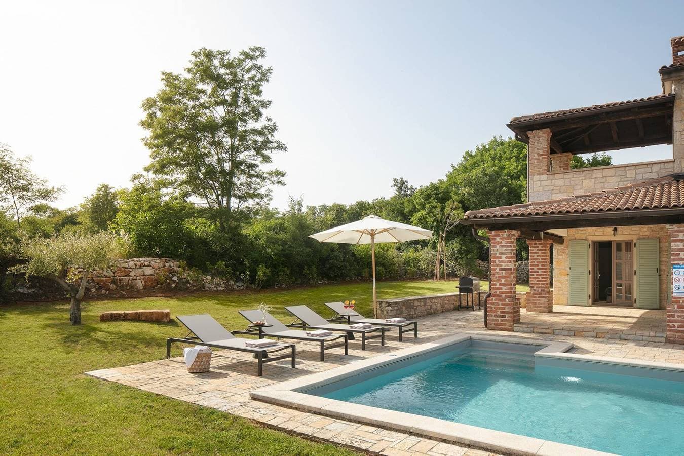 Foto 12 von 23: Rustikale Villa Calluna mit Pool in Istrien, Panoramablick, tierfreundlich