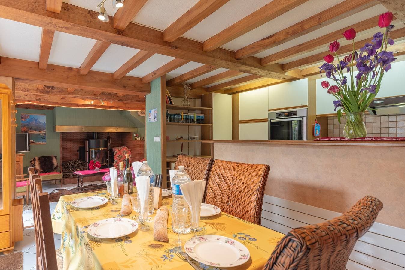 Foto 6 von 20: Ferienhaus 'Cottage Au Calme' mit Bergblick, privater Terrasse und privatem Garten