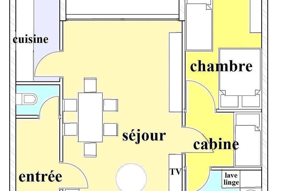 Foto 13 von 29: Cabourg - Komfortable Wohnung 1 / 6pers WIFI in Rdj mit Terrasse 100m Strand
