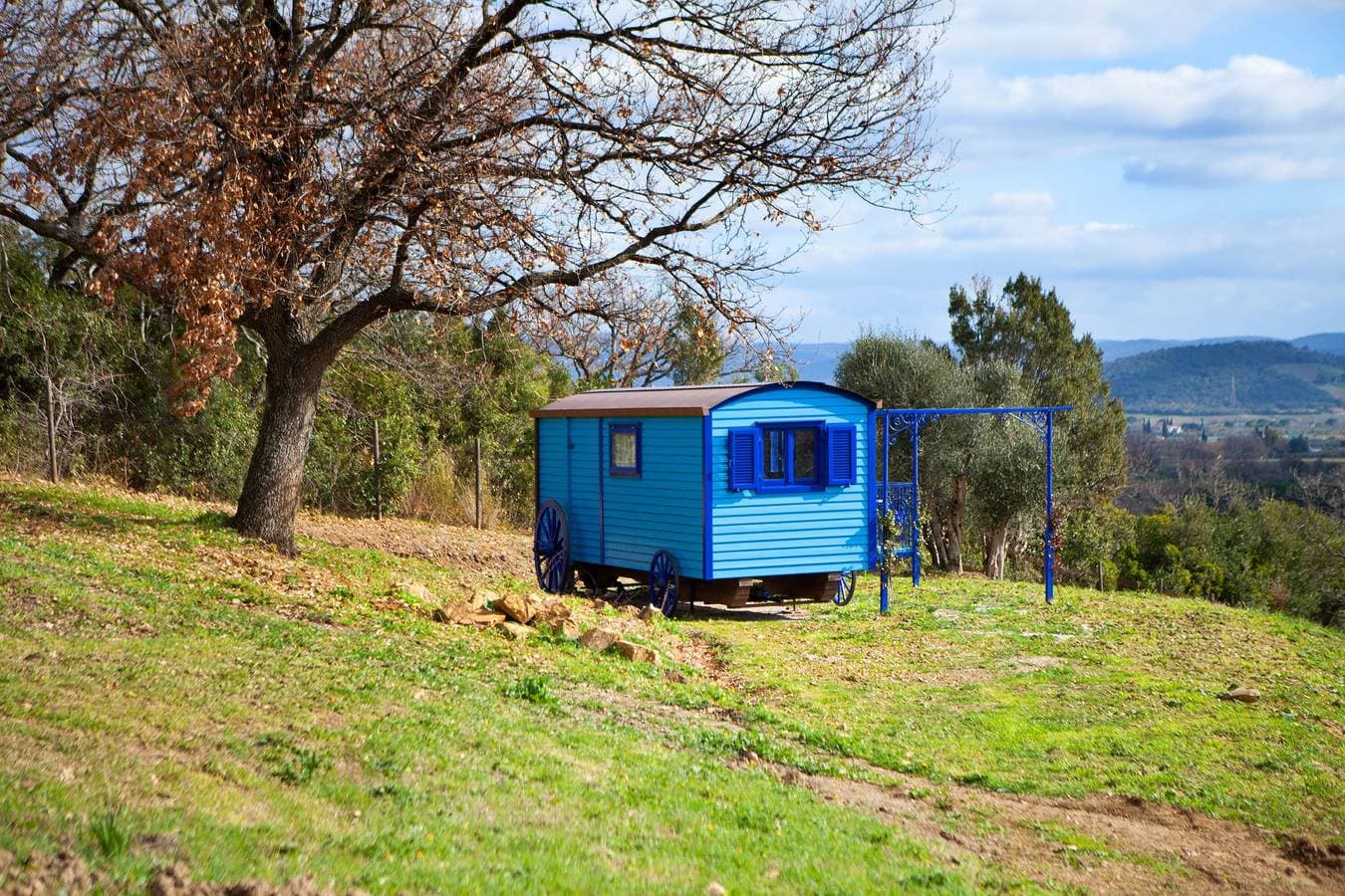 Foto 6 von 50: Wohnwagen 'Gitano Pavone Blu' mit privater Terrasse, Gemeinschaftsgarten und Klimaanlage