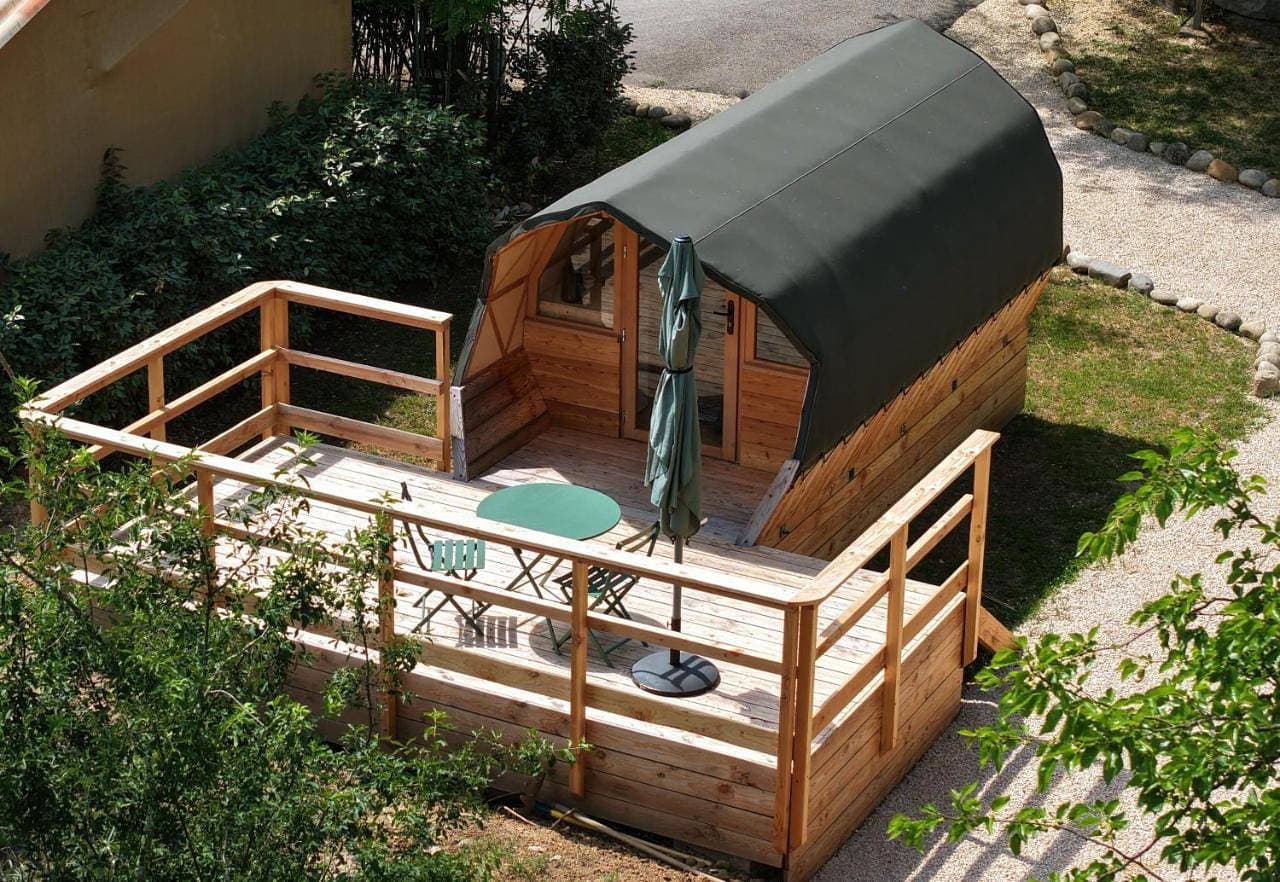 Camping de l'arche Roulotte géodésique 1