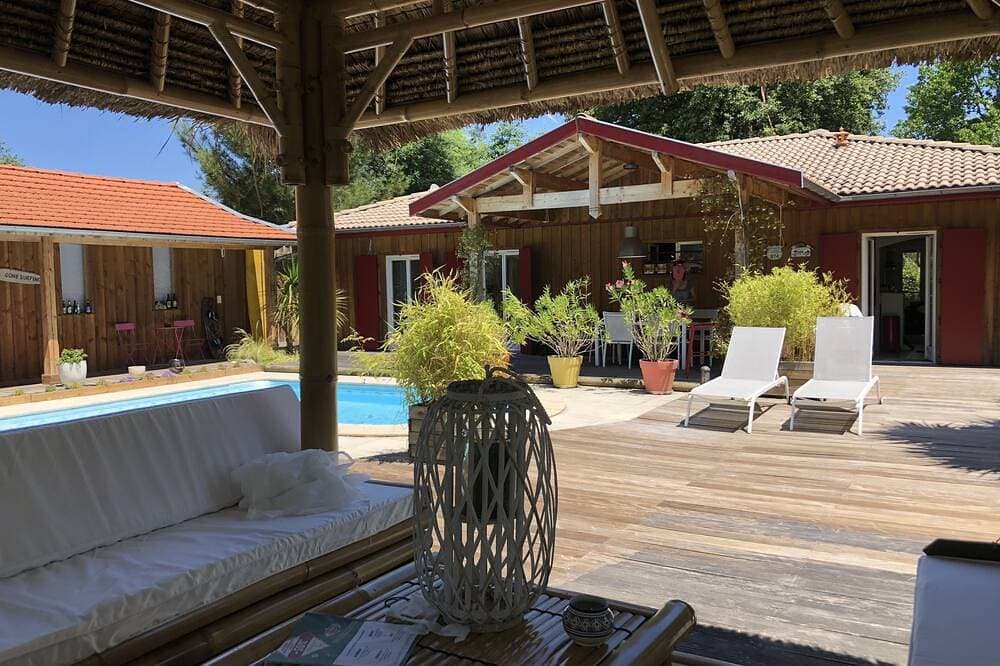Haus im Wald die Tür Medoc Bordeaux und der Ozean 1