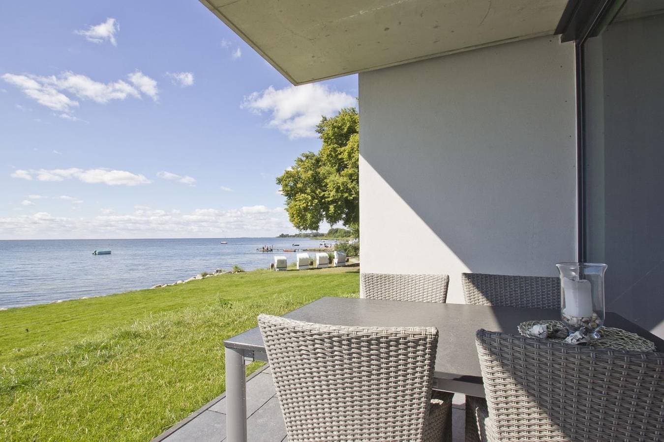 Foto 7 von 24: Moderne Ferienwohnung in Wassernähe mit Meerblick - Ferienwohnung Heimathafen