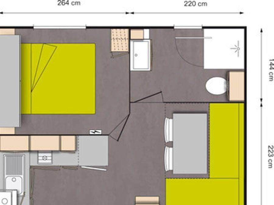 Foto 5 von 19: Camping La Brise - Mobilheim 2 personen - 19m² 1Zimmer