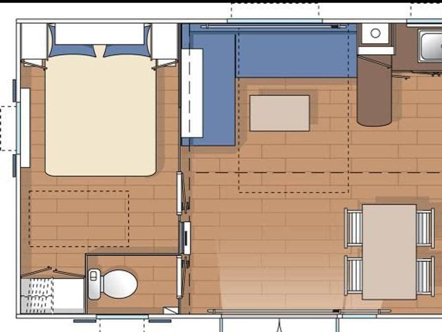 Foto 9 von 63: Camping du Perche Bellemois - Mobilheim 4 personen