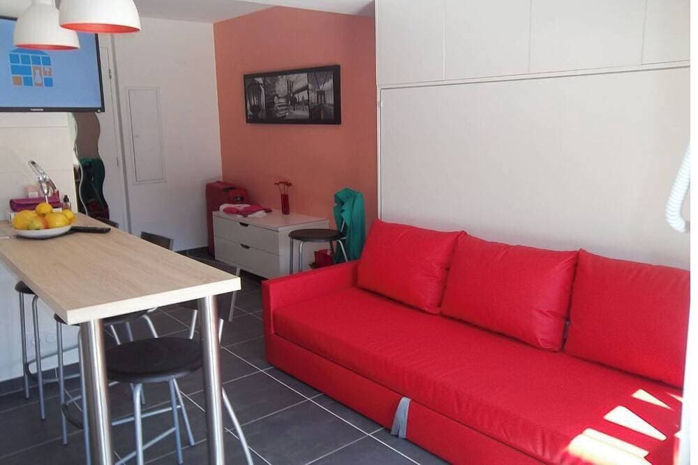 Foto 7 von 25: Large Studio (26m2) and large terrace (14m2) 50m from the sea and beach