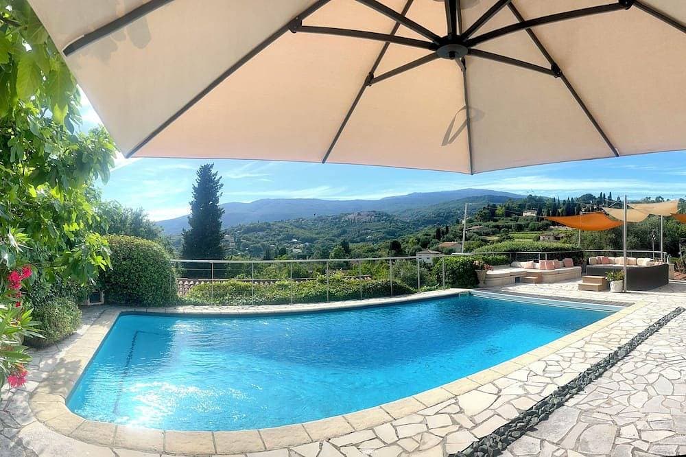 Calm hilltop villa with pool Ev Charge Valbonne Walks 1