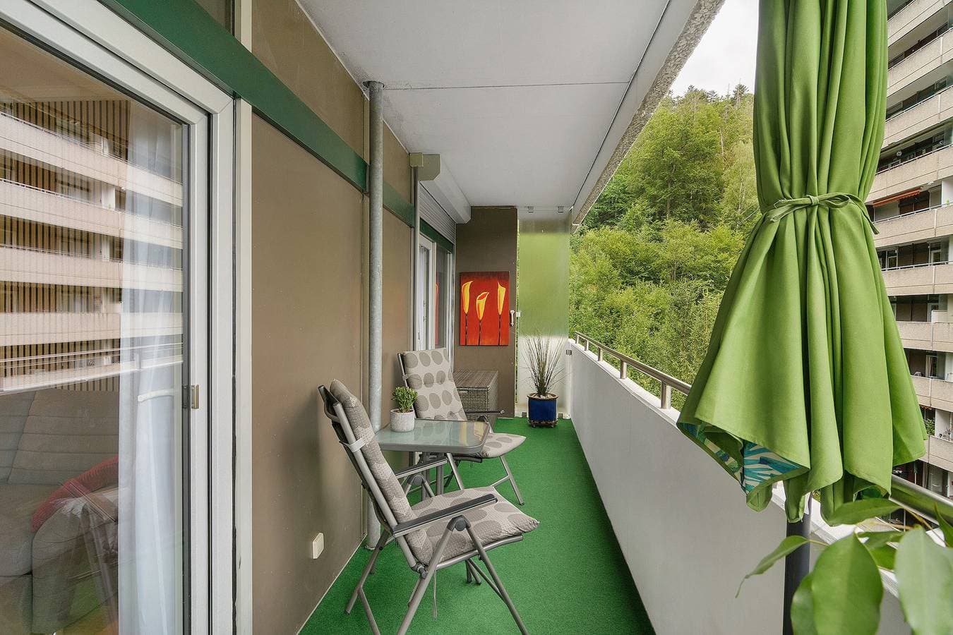 Foto 12 von 44: Apartment „KauzenNest“ mit Bergblick, Balkon und WLAN