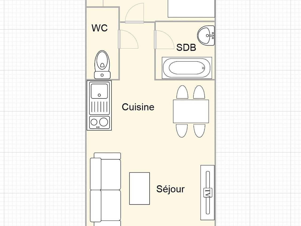Foto 3 von 16: Gemütliches Studio Les Saisies 4 Personen
