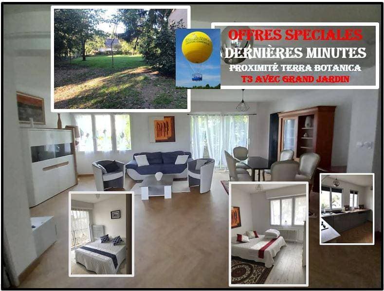 Apt T3 moderne avec jardin, standing et calme, parkings, prox parcs 1