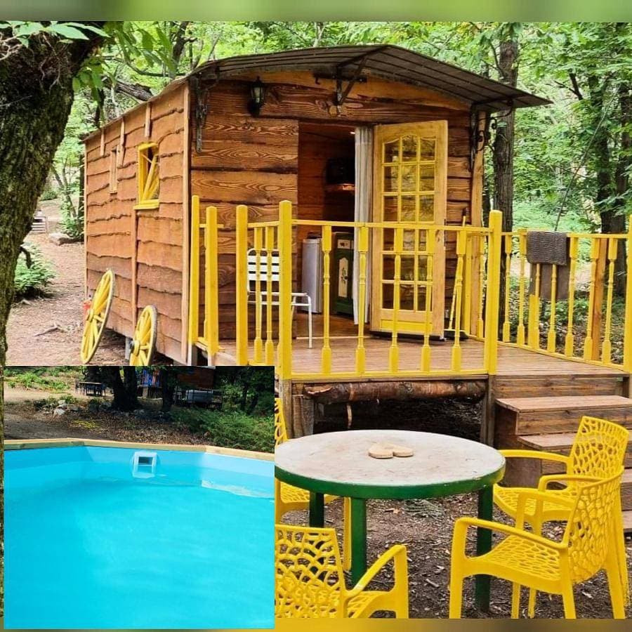 Roulotte avec piscine la jonquille 1