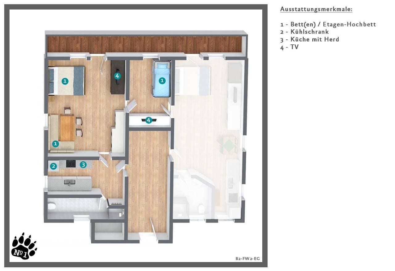 Foto 7 von 14: Two-Bedroom Apartment