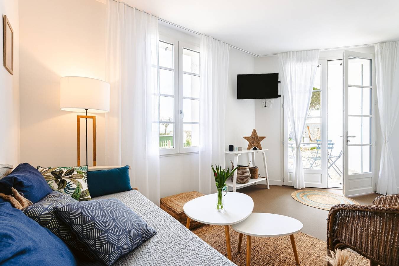 Foto 3 von 25: Appartement La Dune mit kleinem Garten, Meerblick, privater Terrasse und WLAN