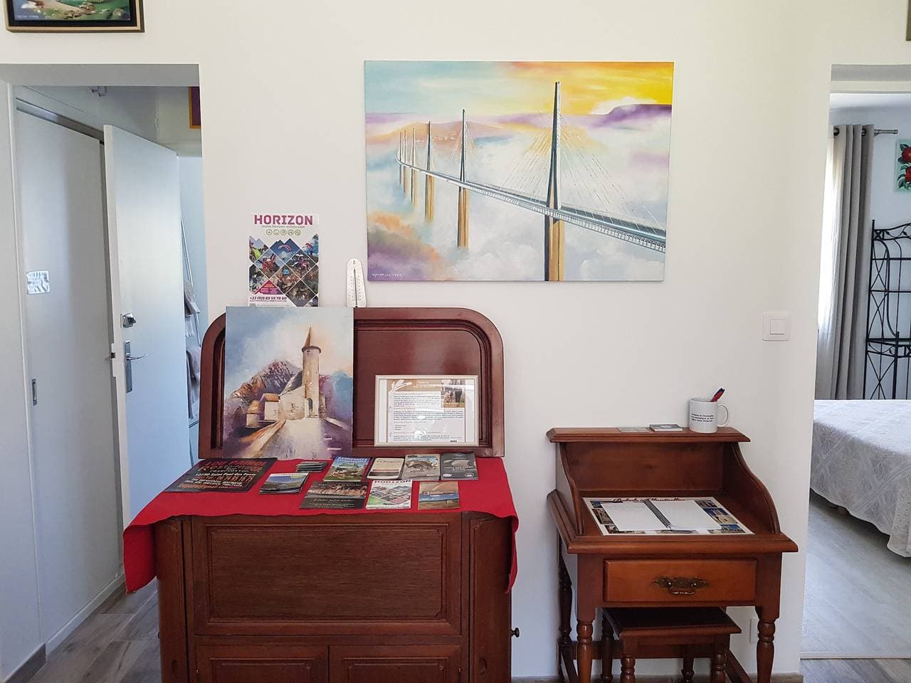 Foto 12 von 43: Landhaus 'Gîte Aux Tourterelles' mit Bergblick, WLAN und Klimaanlage