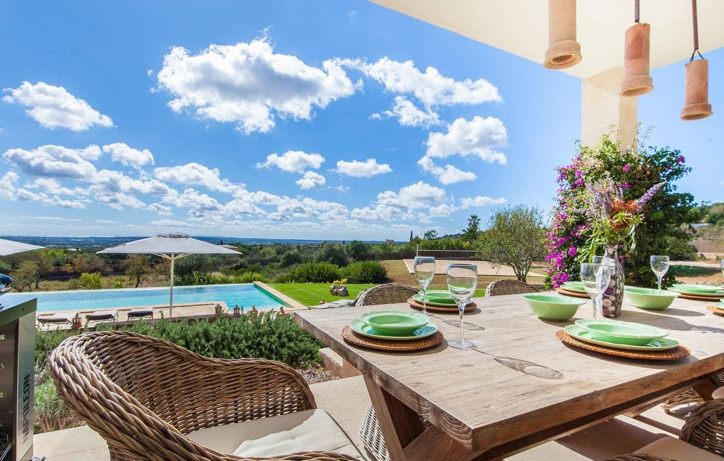 Foto 6 von 51: Meerblick-Wohnung mit Pool, Terrasse & AC in der Nähe von S'Alqueria Blanca