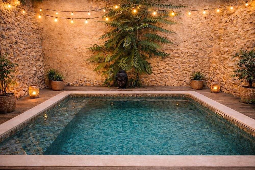 Stone Villa with Fully Private Pool not overlooked & AC - 20 min from Beaches 1