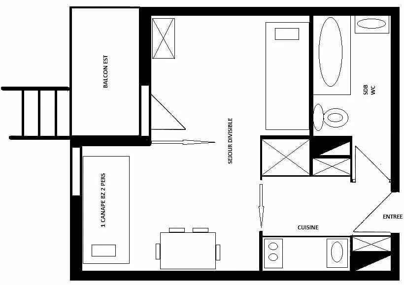Foto 10 von 10: Studio für 3 Personen