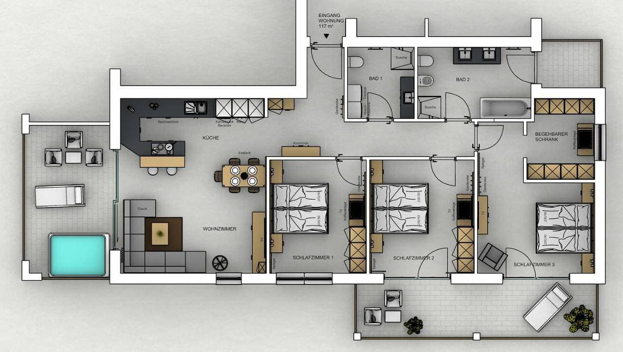 Foto 11 von 11: Three-Bedroom Suite