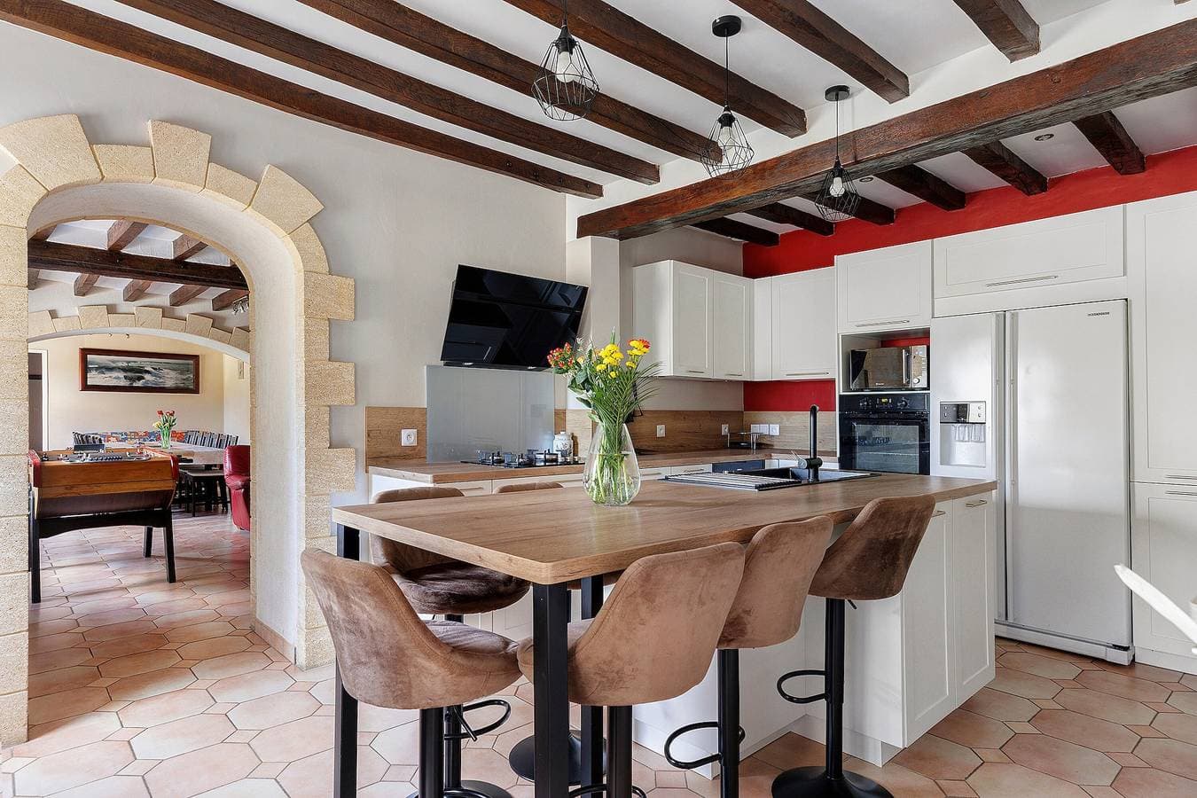 Foto 3 von 33: Ferienhaus 'Ô Gîte Bleu' mit Hallenbad, Spielraum und Platz für bis zu 16 Personen