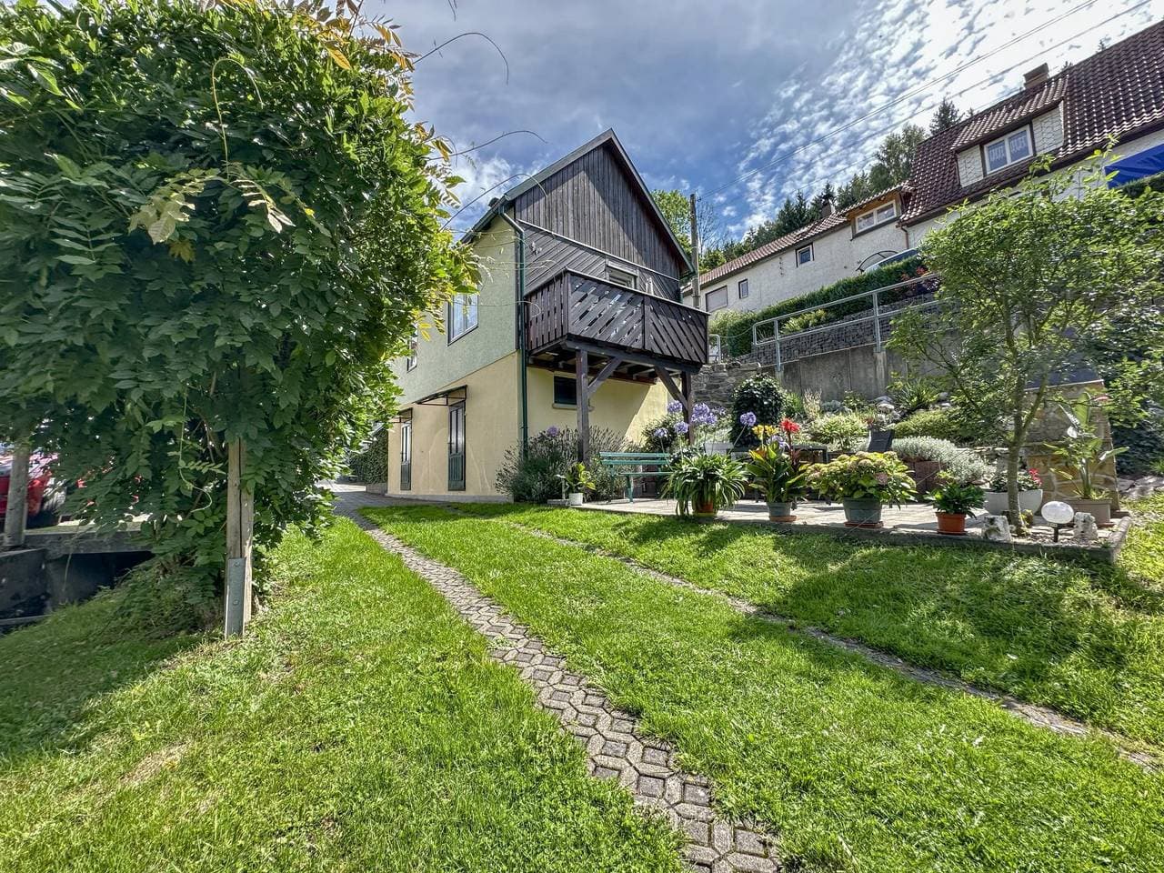 Foto 12 von 23: Ferienhaus mit Balkon & Garten im Thüringer Wald