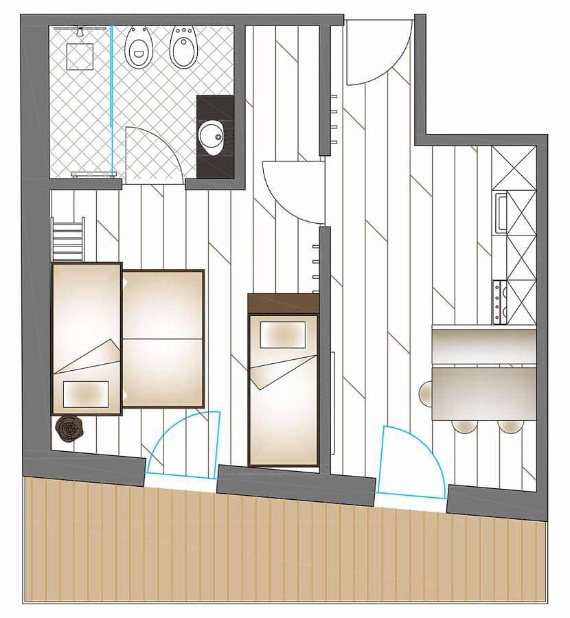 Foto 5 von 15: Two-Bedroom Apartment (4 Adults)