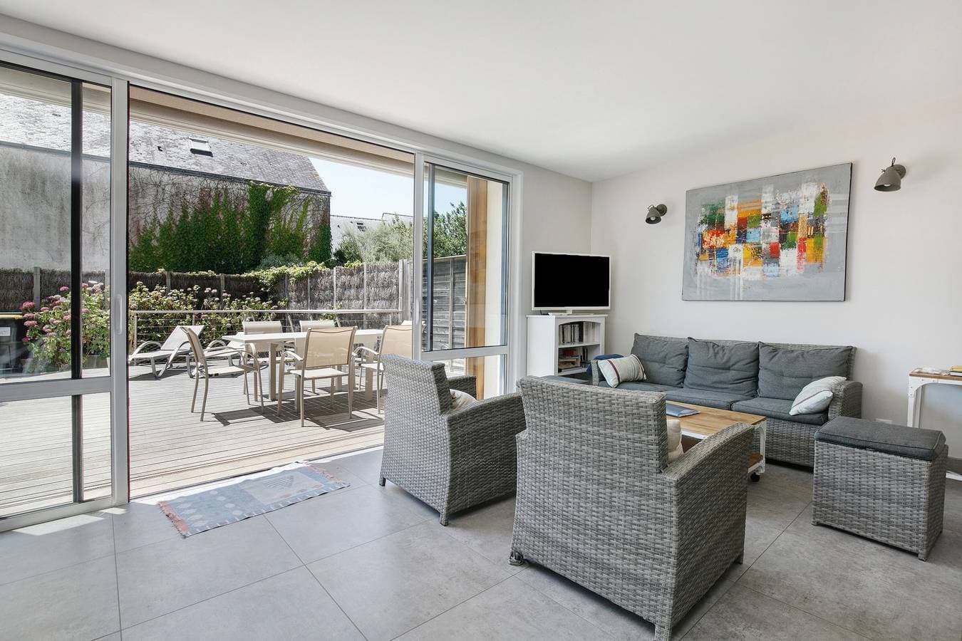 Foto 4 von 31: Familienhaus 30 m vom Strand mit Meerblick, privater Terrasse und WLAN