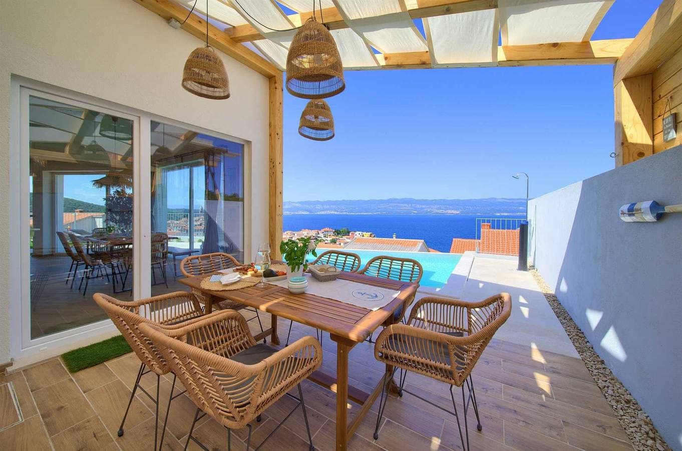 Foto 5 von 55: Villa Bella Vista mit beheiztem Infinity-Pool, Sauna & Meerblick