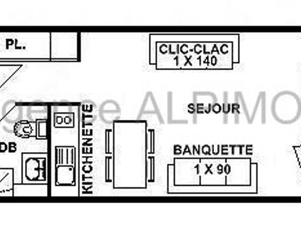 Foto 3 von 13: Gemütliches Studio Les Saisies für 3 Personen