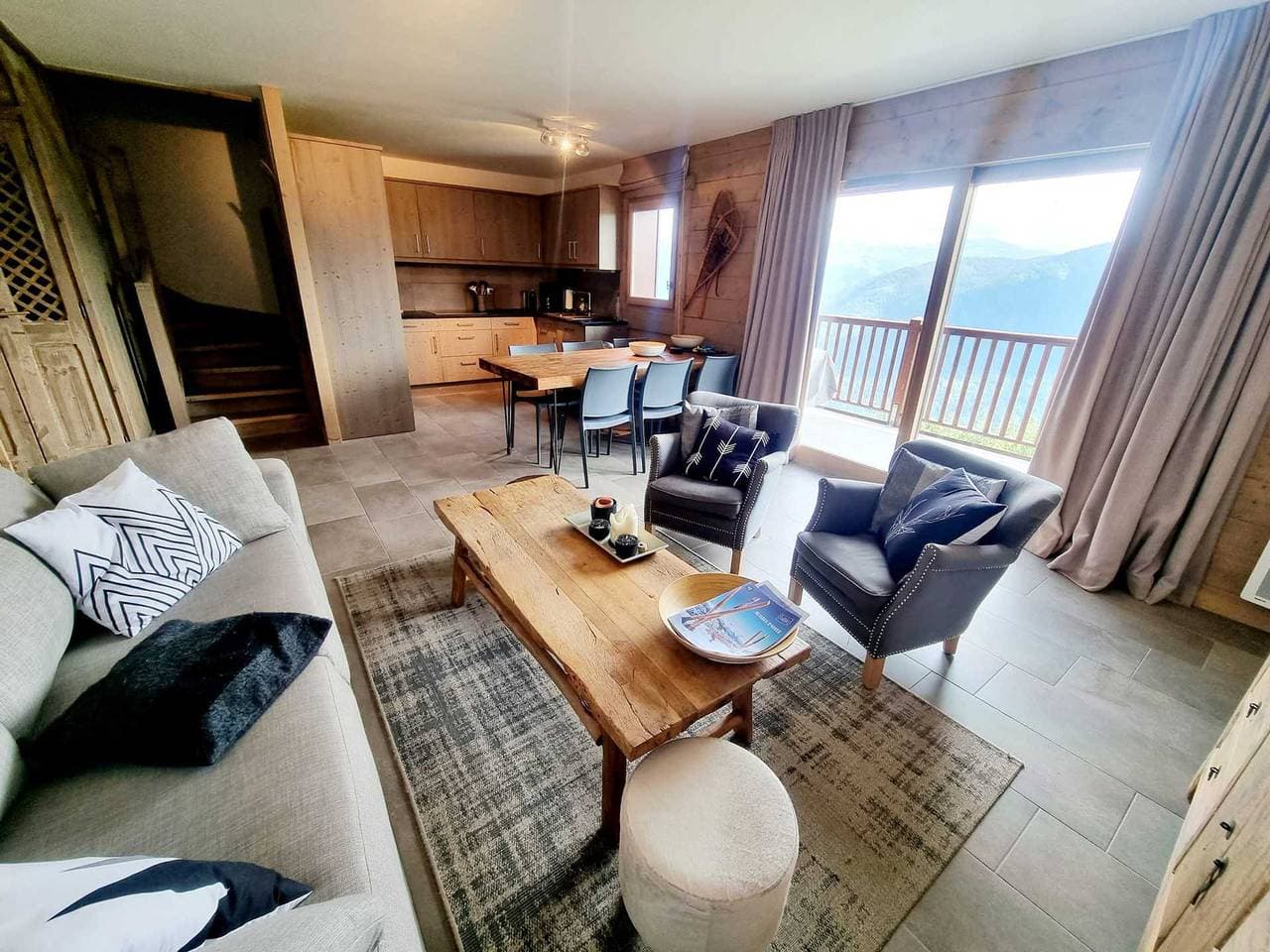 Maisonette-Apt für 8 mit Pool und Parkplatz, Les Saisies 1