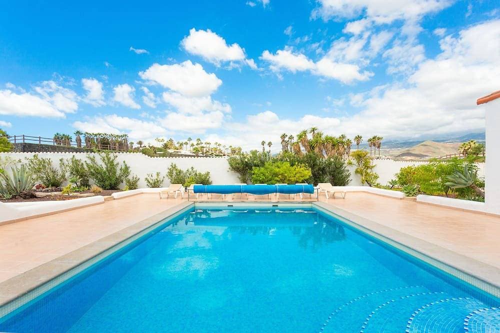 Atemberaubende 3/4-Bett-Villa mit privatem beheiztem Pool und Meerblick, Golf Del Sur 1