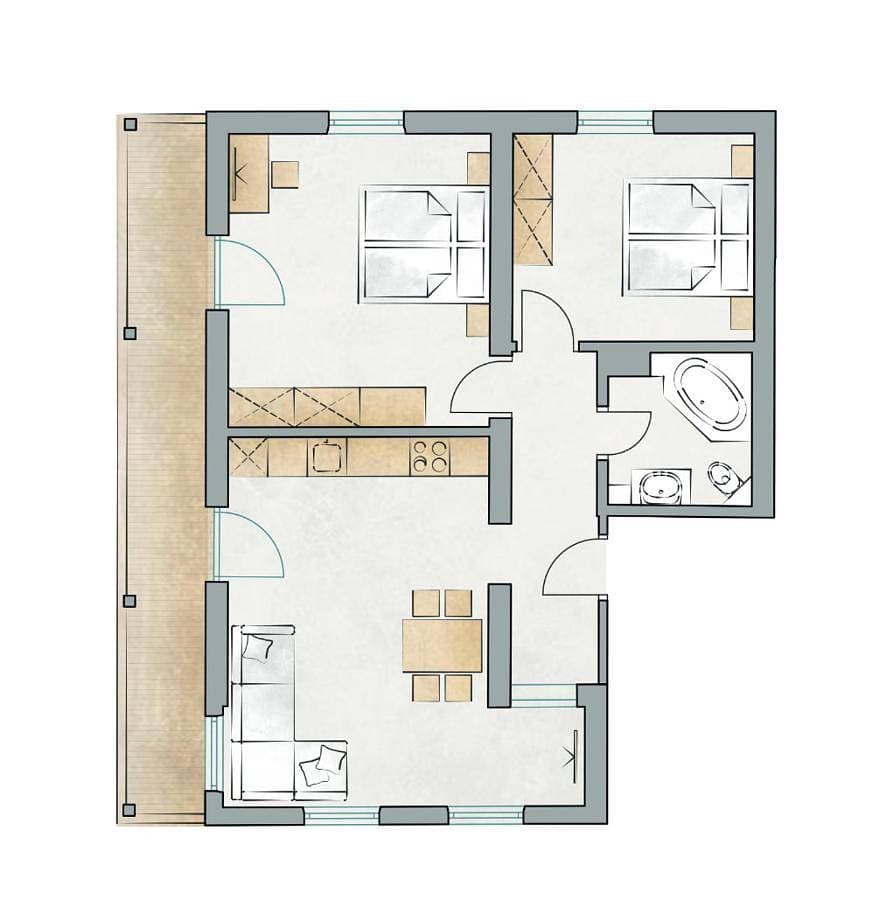 Foto 3 von 27: One-Bedroom Apartment