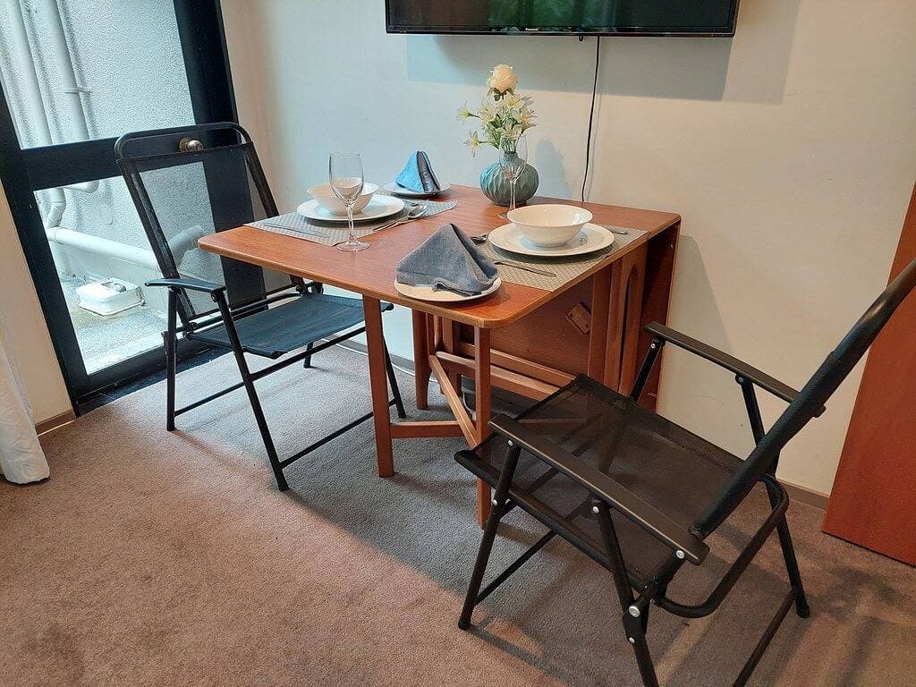 Self contained 1 bedroom. Livingroom doubles as bedroom with pullout double bed. 1
