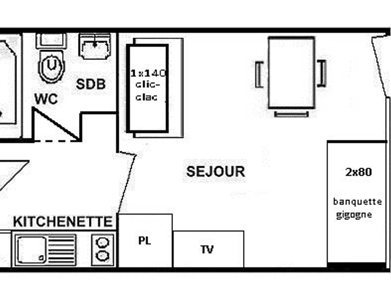 Foto 3 von 9: Studio für 4 Personen in Les Saisies, Parkplatz