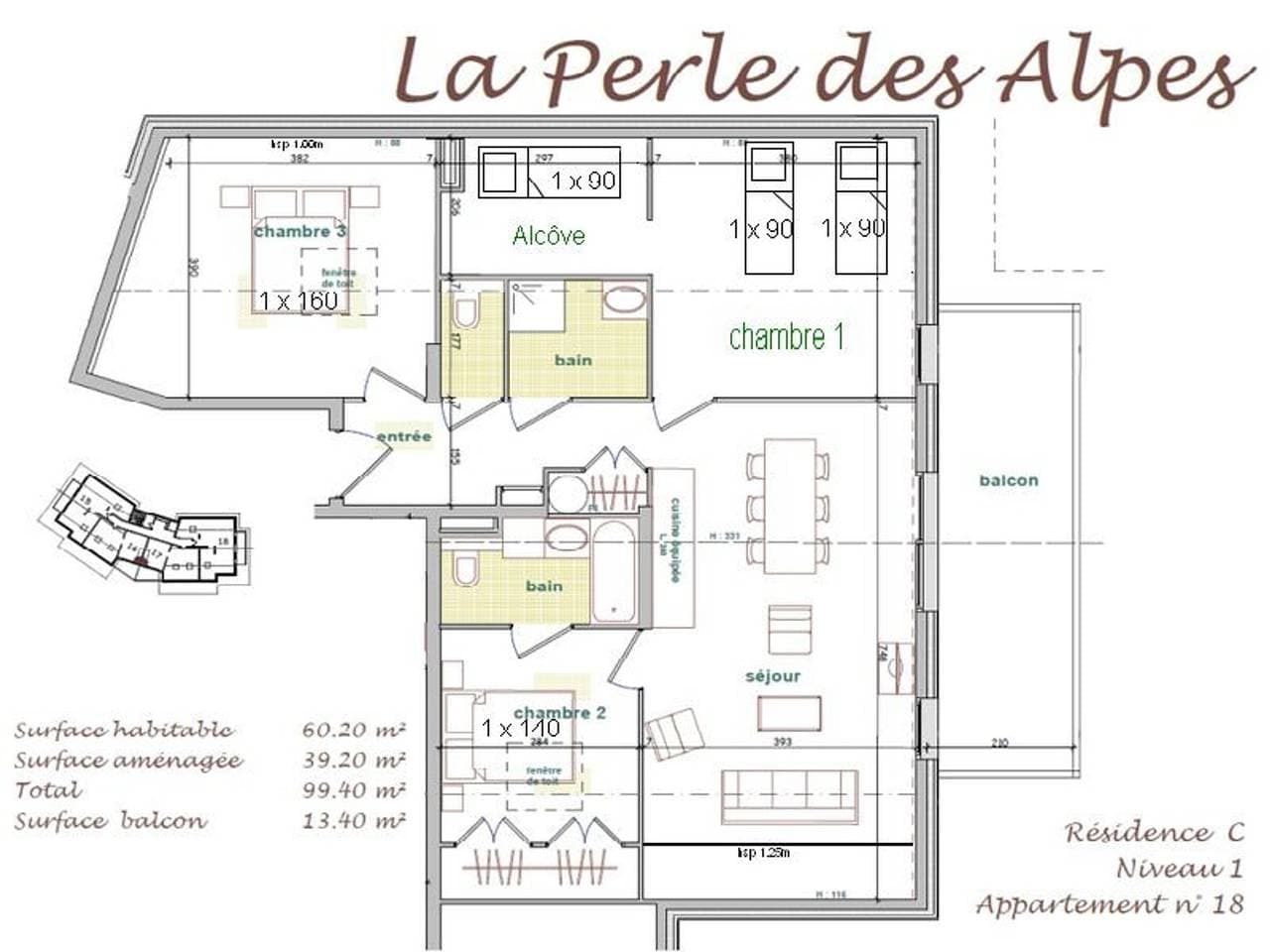 Foto 3 von 20: Geräumige 4-Zimmer-Wohnung mit Parkplatz nahe Les Saisies