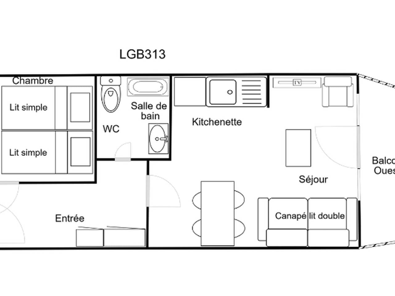 Foto 7 von 22: Komfortable 2 Zimmer, Ski-in/Ski-out, 4 Pers. Nahe Geschäfte