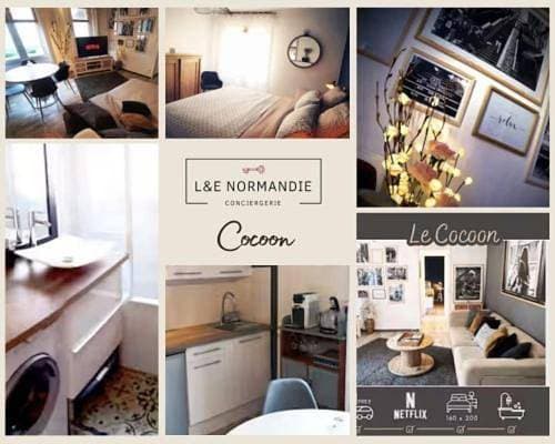 LE COCOON Saint Lô - Appartement privé tout équipé - Haras - Parking gratuit - Entrée autonome - Wifi - Netflix - Baignoire - Lave-linge - Lit Queen Size 160cm & canapé-lit 140cm - Jusqu'à 4 personnes 1