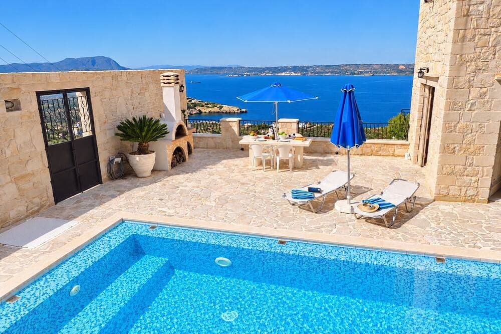 Foto 9 von 30: Villa Athina, Kokkino Horio, Chania. Charmante Steinvilla mit tollem Meerblick.