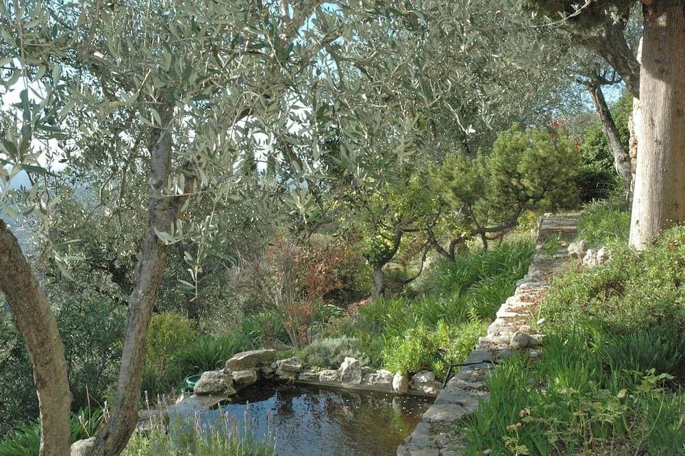 Foto 12 von 30: Panoramablick, Infinity-Pool, reifer Garten, Oliven- und Obstbaum