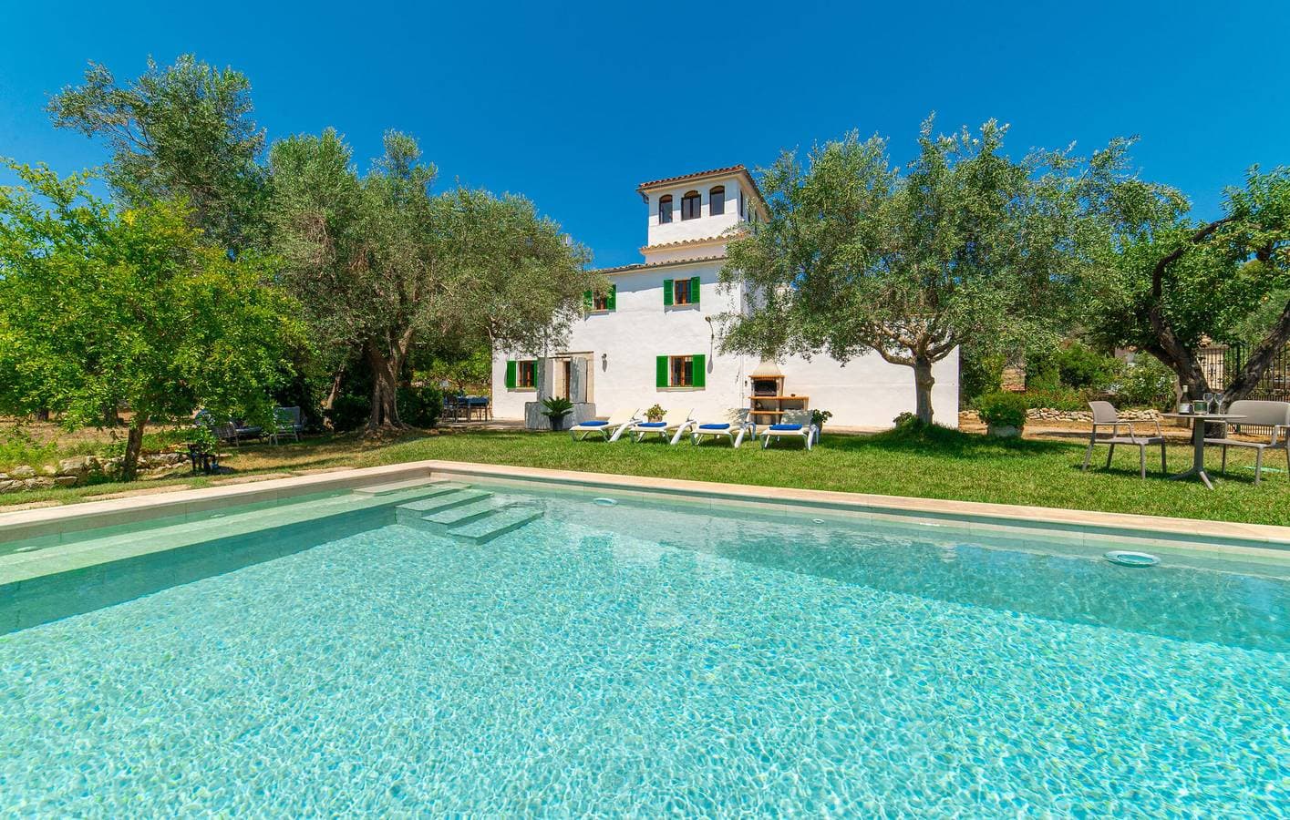 Foto 5 von 36: Gemütliche Wohnung mit Pool, Küche und AC in der Nähe von Binissalem Stadt