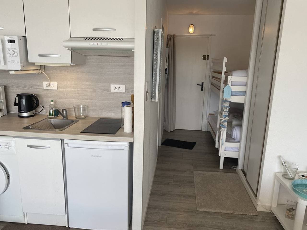 Foto 5 von 11: Gemütliches Studio-Kabine, Klimaanlage, Hafenblick in Capbreton