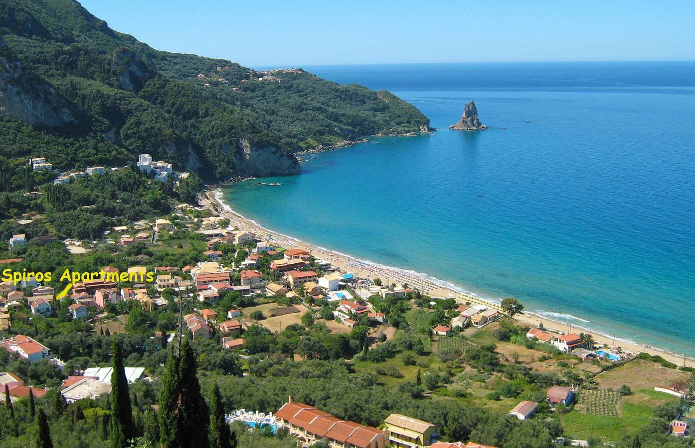 Spiros Apartments am Strand von Agios Gordios, Korfu, Griechenland 1