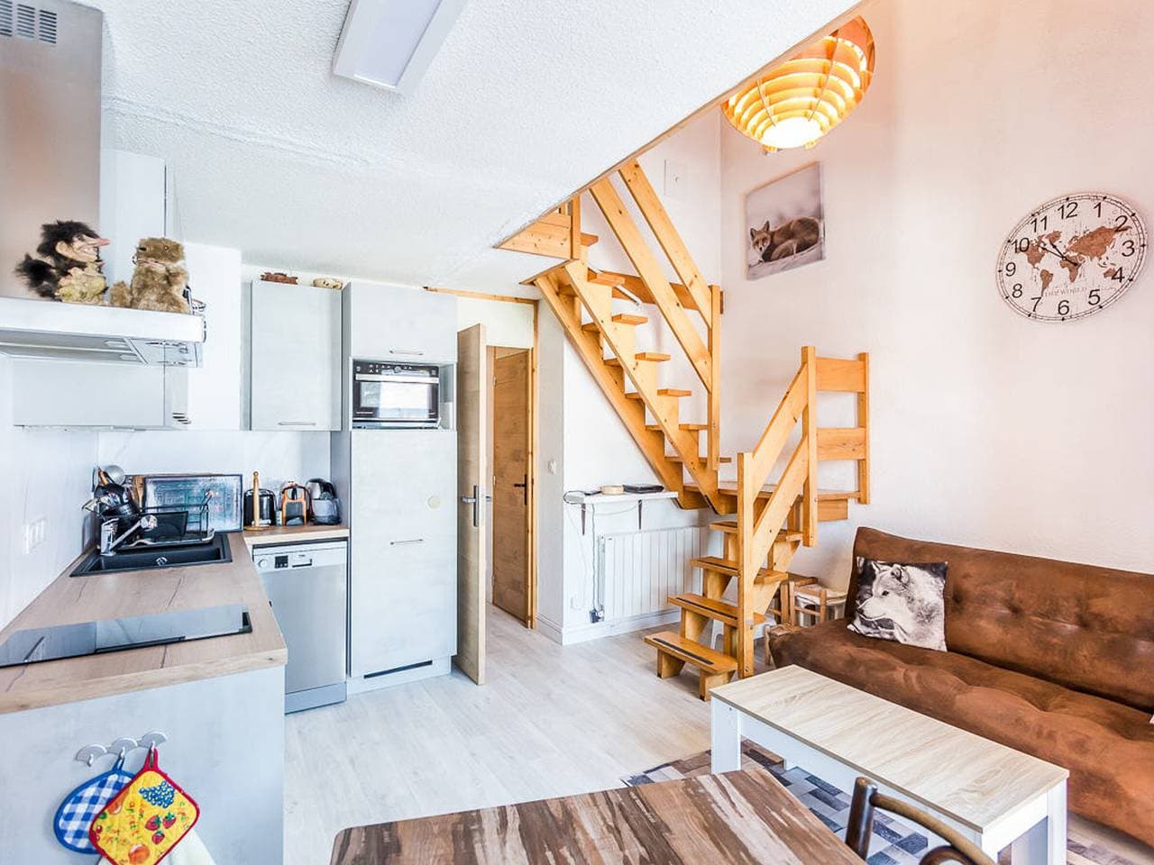 Renoviertes 3-Zimmer-Duplex mit Balkon, nahe Pisten und Geschäften in Montchavin (La Plagne) 1