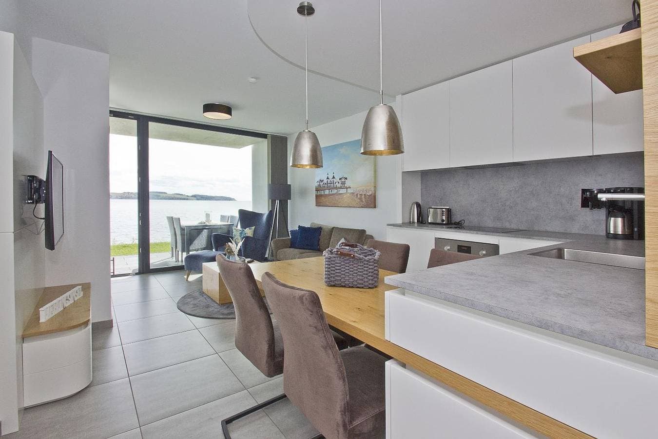 Foto 9 von 24: Moderne Ferienwohnung in Wassernähe mit Meerblick - Ferienwohnung Heimathafen