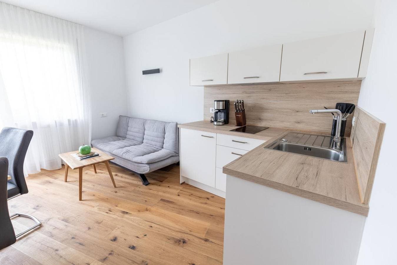 Foto 10 von 16: Apartment Innermoarhof Ifinger mit Bergblick, Gemeinschaftsgarten und WLAN