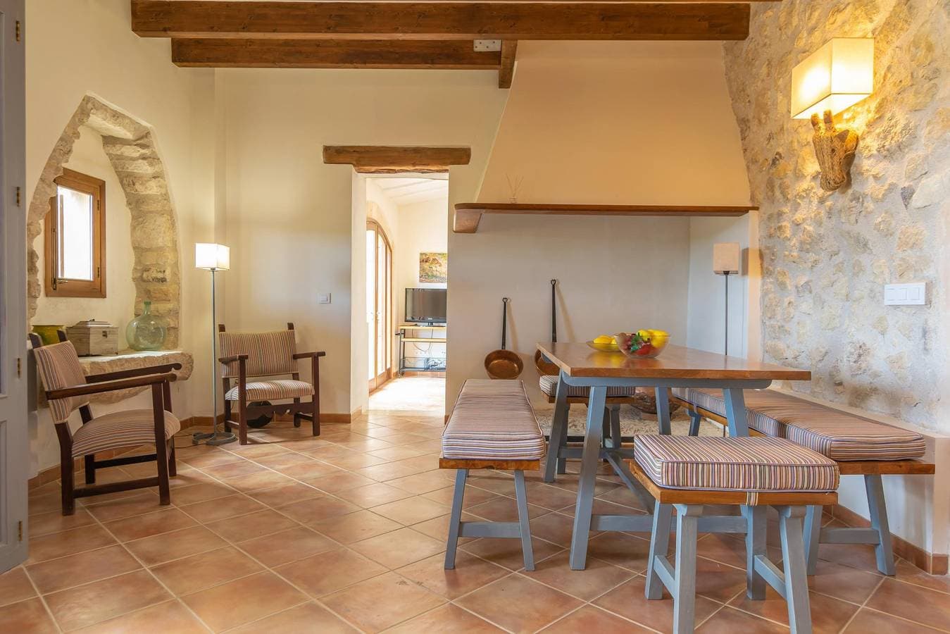 Foto 13 von 45: Ses Cases Velles De Son Baró - Idyllisches Landhaus mit privatem Pool im Zentrum von Mallorca. Wifi gibt es gratis.
