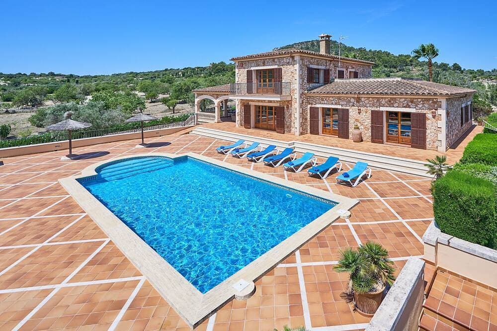 Pujolet Landhaus mit Privatpool und Panoramablick, 8 Personen, Klima, Wifi, Tt 1